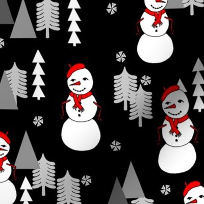 Snowman - Black by Andrea Lauren