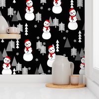 Snowman - Black by Andrea Lauren