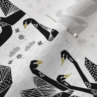 swans // black and white swans girls sweet birds lily origami 