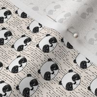 panda // mini panda head cute panda faces panda bear kawaii illustration scandi panda fabrics