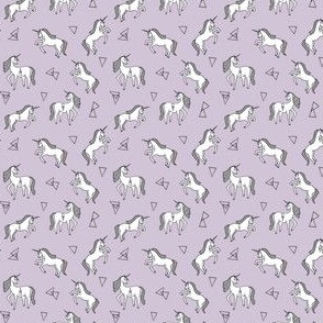 unicorn // lavender mini tiny version purple unicorn girls sweet unicorn fabric