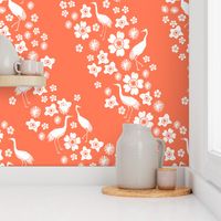 Crane Stripes - Bright Peach by Andrea Lauren