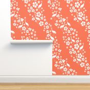 Crane Stripes - Bright Peach by Andrea Lauren