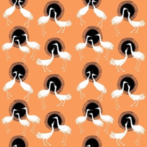 Cranes - Orange by Andrea Lauren