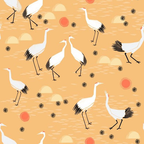 Cranes - Peach by Andrea Lauren