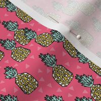 pineapple // pineapples pink tropical block print sweet triangles summer girls fruit print