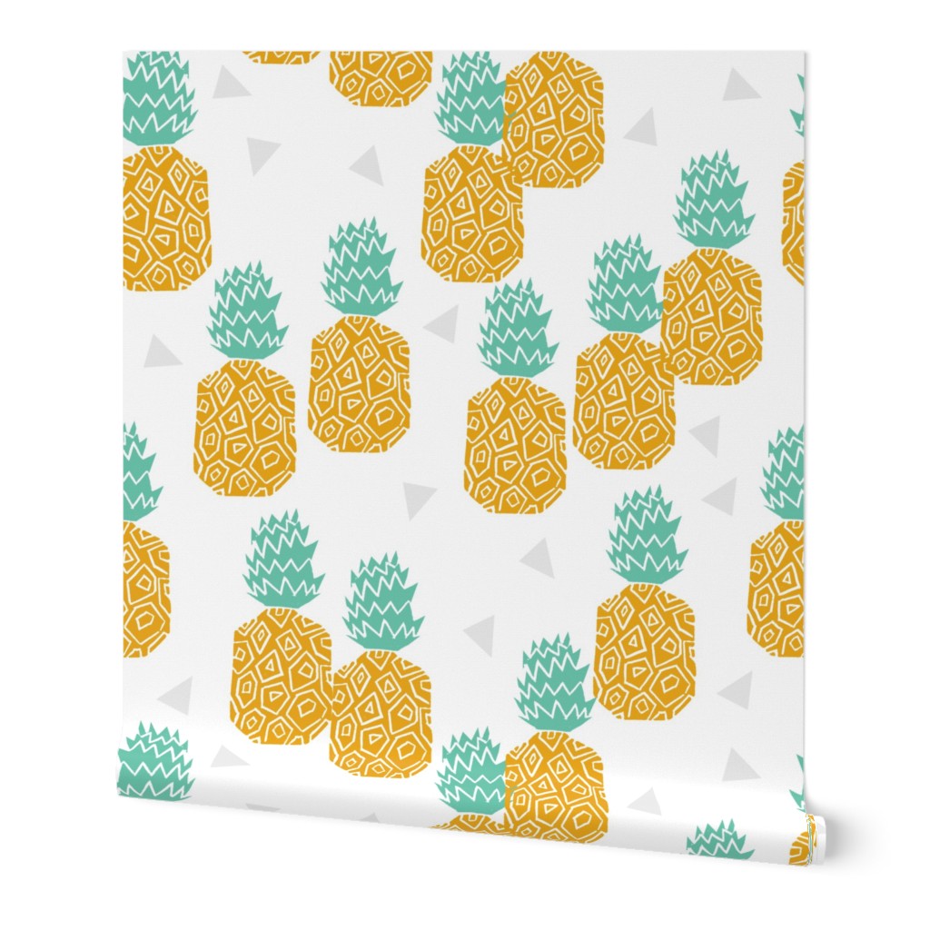 pineapple // block print sweet tropical fruits summer pineapples hawaii