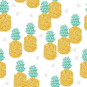 pineapple // block print sweet tropical fruits summer pineapples hawaii