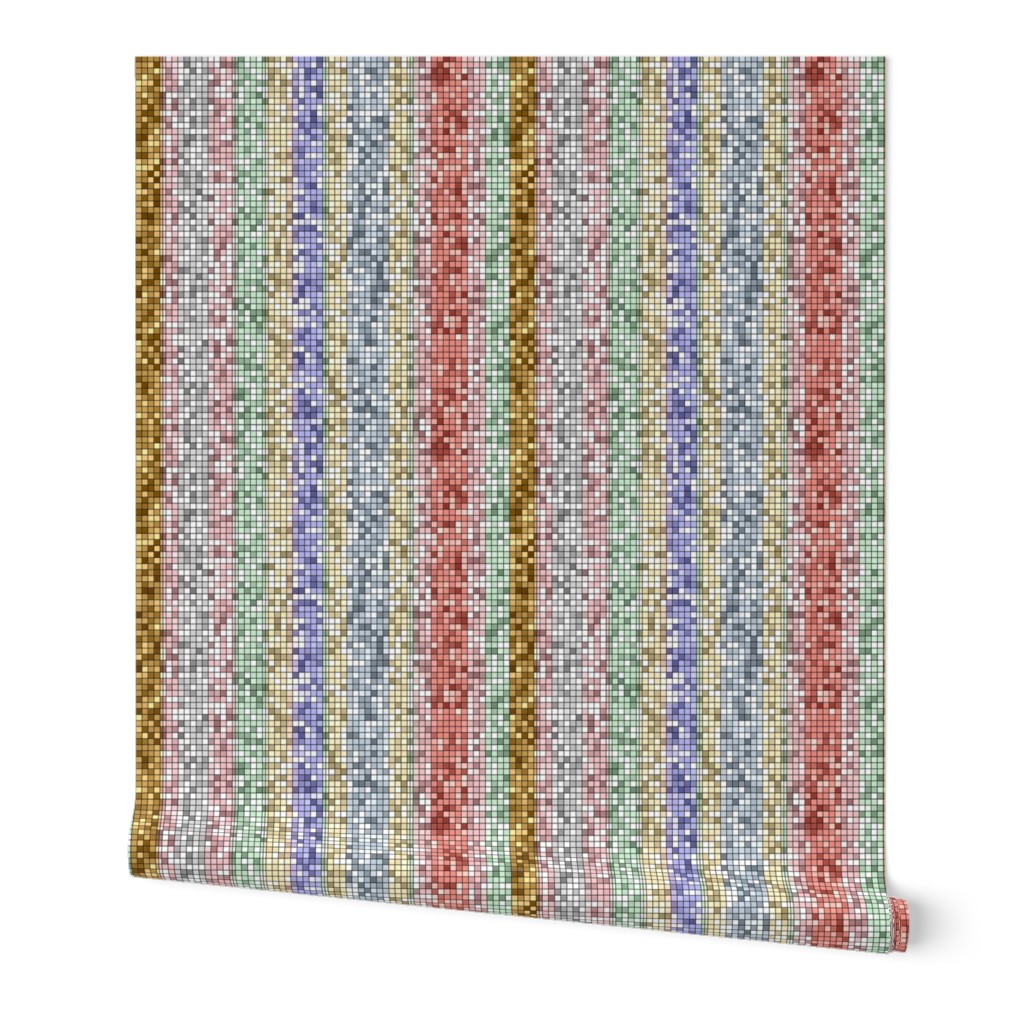 Ice Cream Parlor Stripe ~ Mosaic Tile