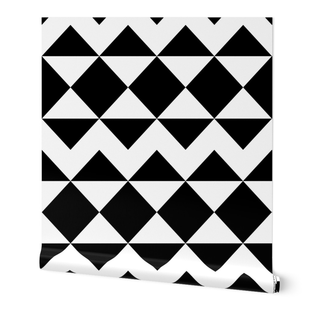 Modernist Argyle ~ Black and White