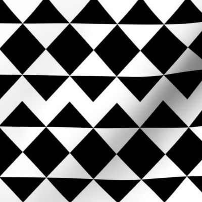 Modernist Argyle ~ Black and White