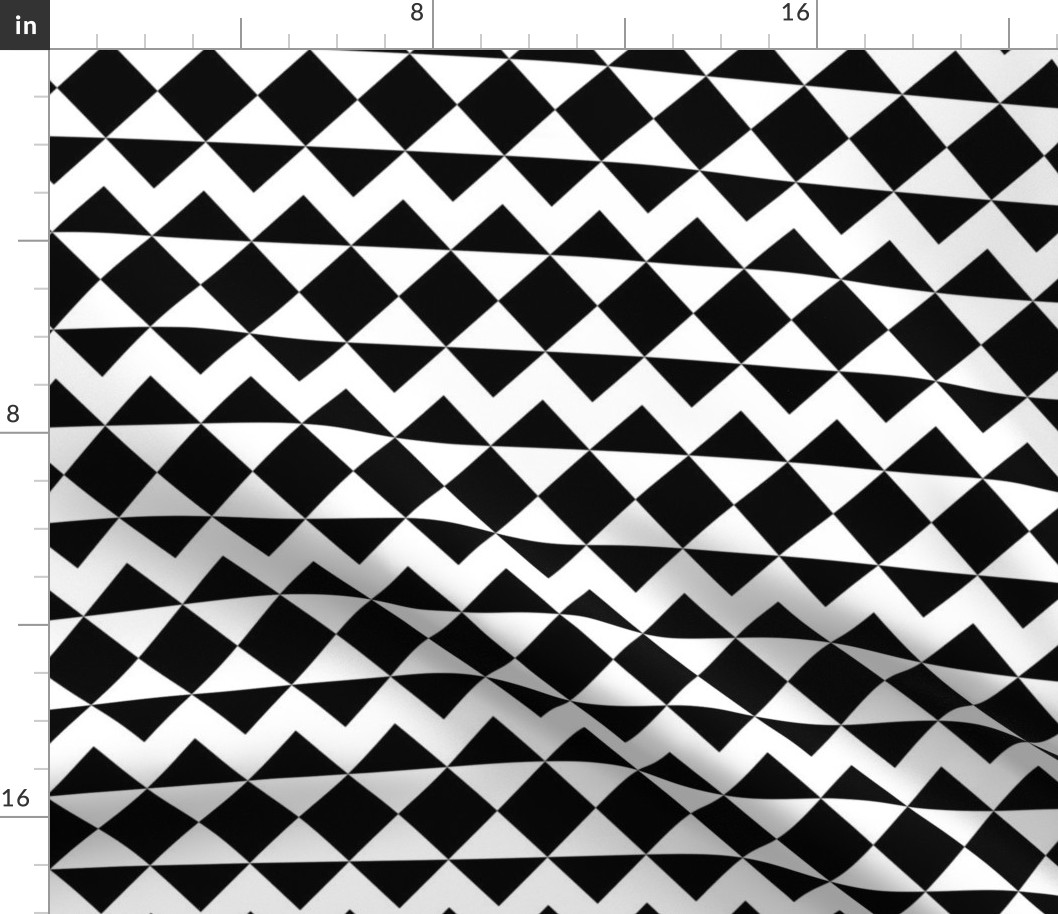 Modernist Argyle ~ Black and White