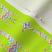 Giraffe Chevron stripe on bright lime! zig zag animal