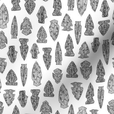 arrowheads black and white