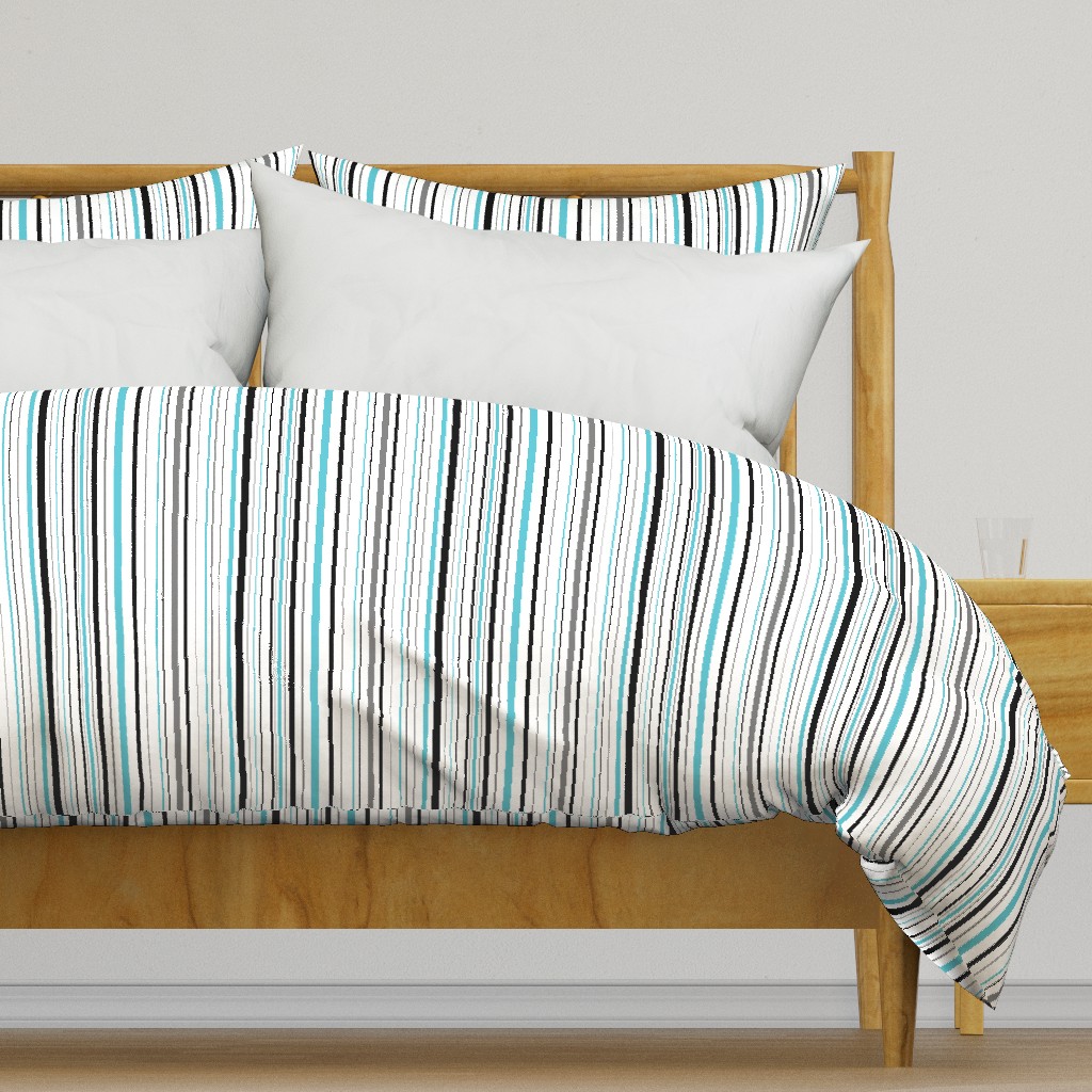 Turquoise black  stripe coordinate stripes