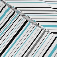 Turquoise black  stripe coordinate stripes