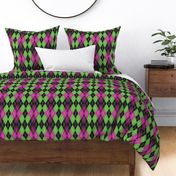 Green and Pink Argyle Pattern