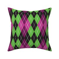 Green and Pink Argyle Pattern