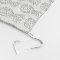 classic pineapples - black on white, small