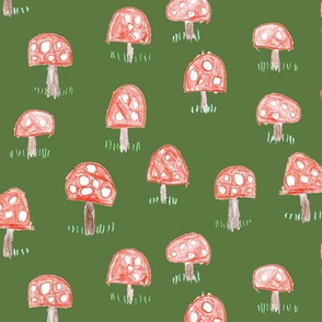 Mac's mushrooms on Avogadro green