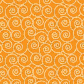 orange stitch spiral pattern