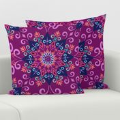 Blooming Mandala-Purple-Large Scale