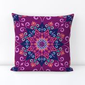 Blooming Mandala-Purple-Large Scale