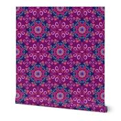 Blooming Mandala-Purple-Large Scale