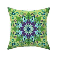 Blooming Mandala-Green-Large Scale