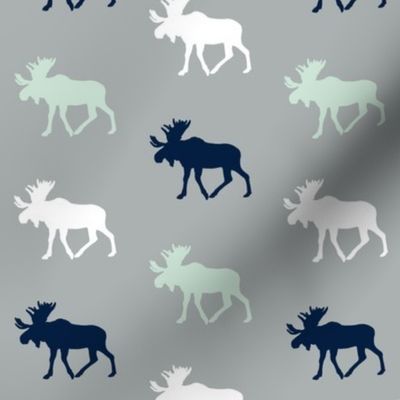 Multi Moose on grey (small scale)  // Northern Lights
