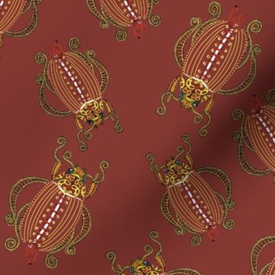 Waistcoat_Beetles_on_Maroon.