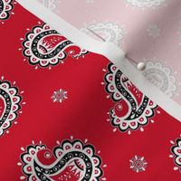 bandana paisley red d10027