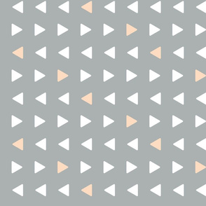 triangles // grey with blush