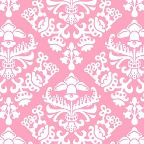 Pink Spring Bulb Damask