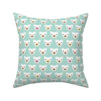 Adorable winter geometric polar bear mint kids illustration pattern