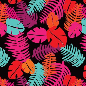 Tropical brazil summer leaf jungle monstera  illustration pattern