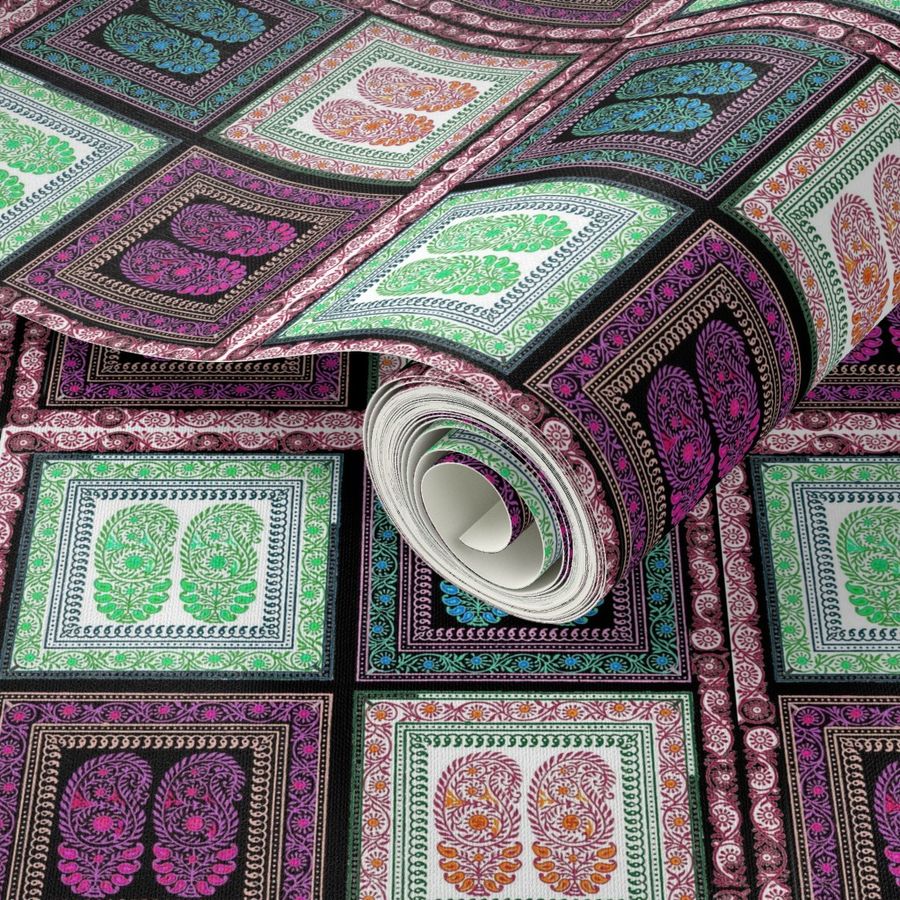 paisley flower india quilt