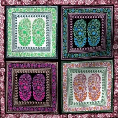 paisley flower india quilt
