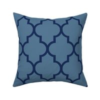 Quatrefoil in French Blue and Navy