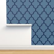 Quatrefoil in French Blue and Navy