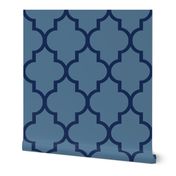 Quatrefoil in French Blue and Navy