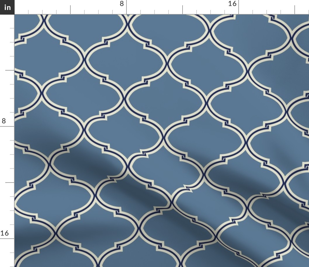 Lily Trellis in French Blue and Navy