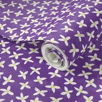 Ditsy White and Purple Floral by Angel Gerardo - Small Scale