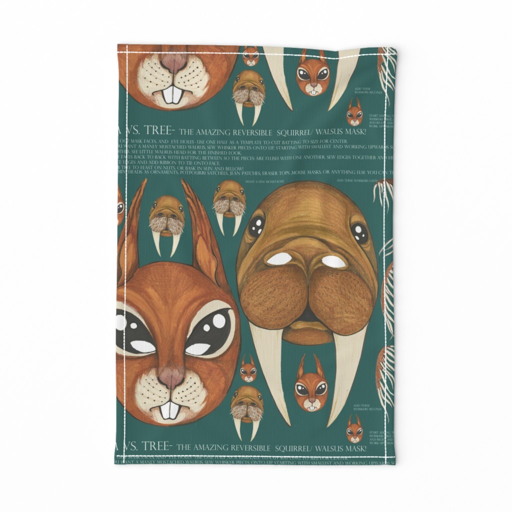 The Amazing Reversible Squirrel and Walrus Two Sided Halloween Mask