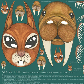 The Amazing Reversible Squirrel and Walrus Two Sided Halloween Mask