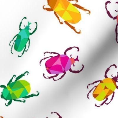Stained glass Christmas beetles