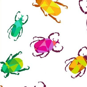 Stained glass Christmas beetles