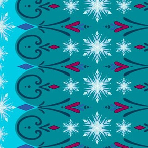 Coronation Elsa Inspired 14x5 Snowflake