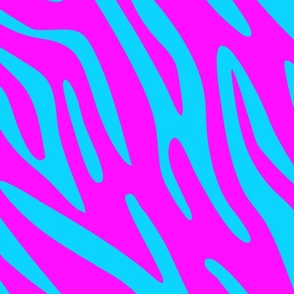 Pink and Blue Zebra Print