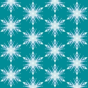 Inspired Elsa Teal Snow flakes